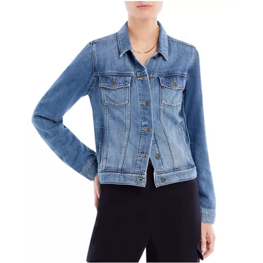 PAIGE Classic Medium Wash Soft Denim Jacket NWT Size S - Picture 2 of 15